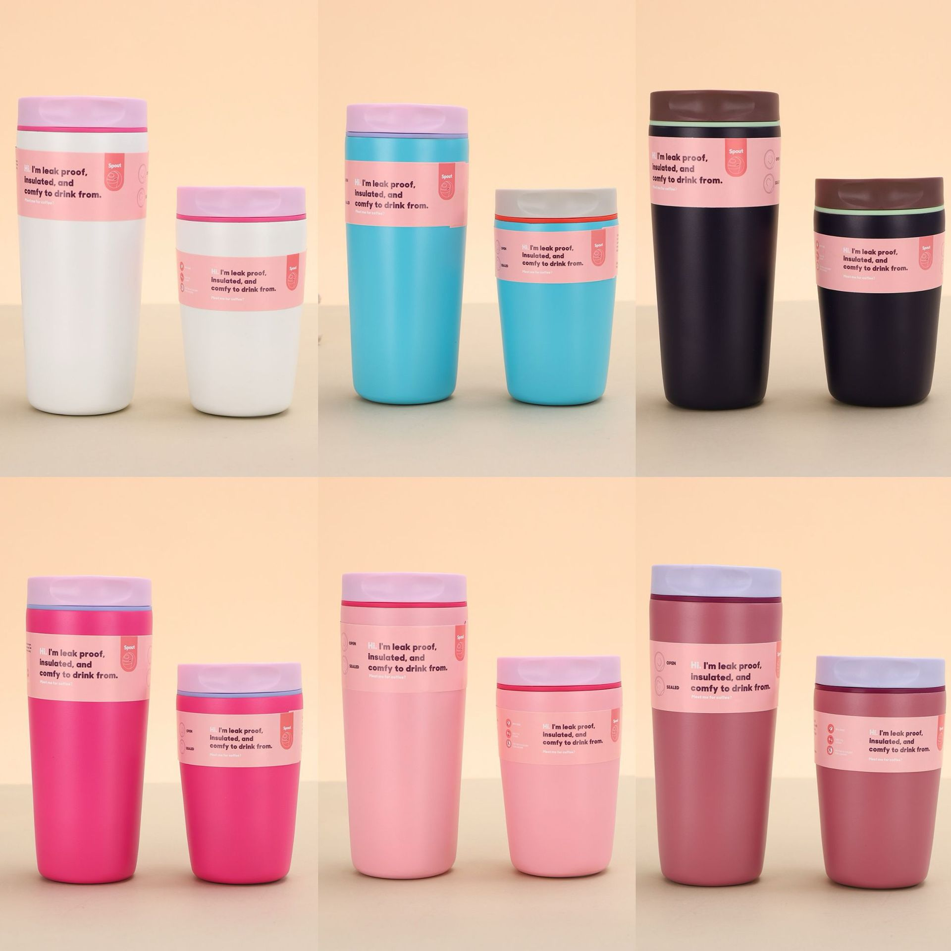 12oz Owala Coffee Mug Stainless Steel Insualted Kids Tumblers