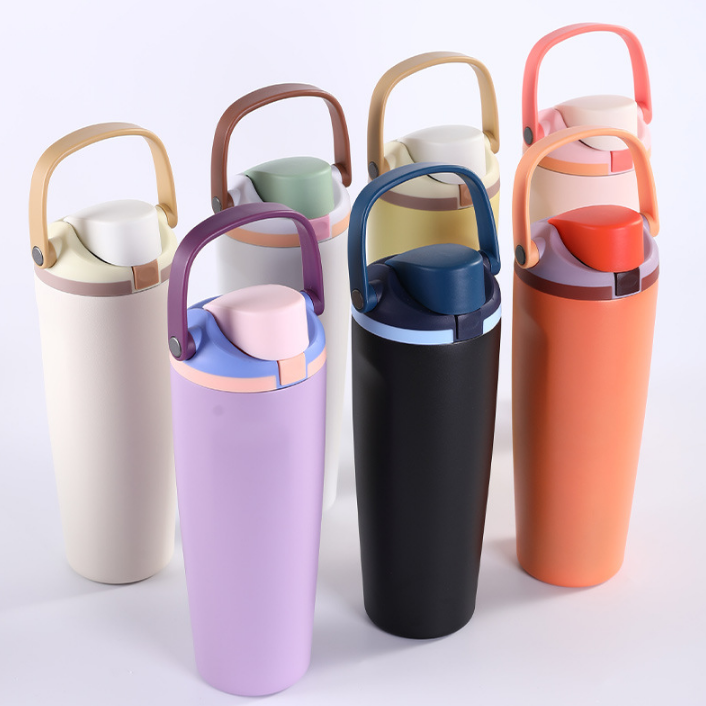 30oz Owala Sip Powder Coated Water Bottle with Handle and Lock Lid