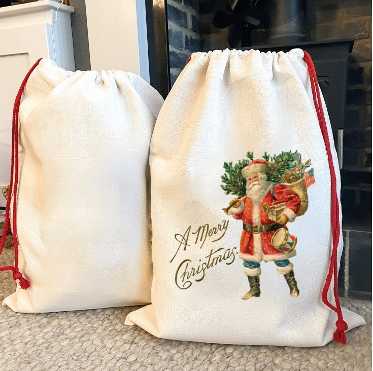 Sublimation Blanks Christmas Sack with Red String