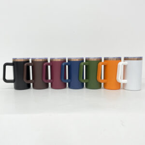 display-of-20oz-copper-plated-coffee-mug-with-handle-wholesale