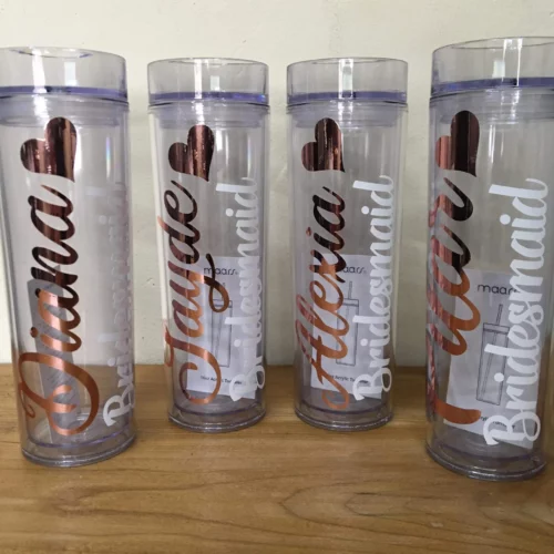 16oz Straight Snow Globe Plastic Cups with Colored Straw and Lids 40pcs photo review