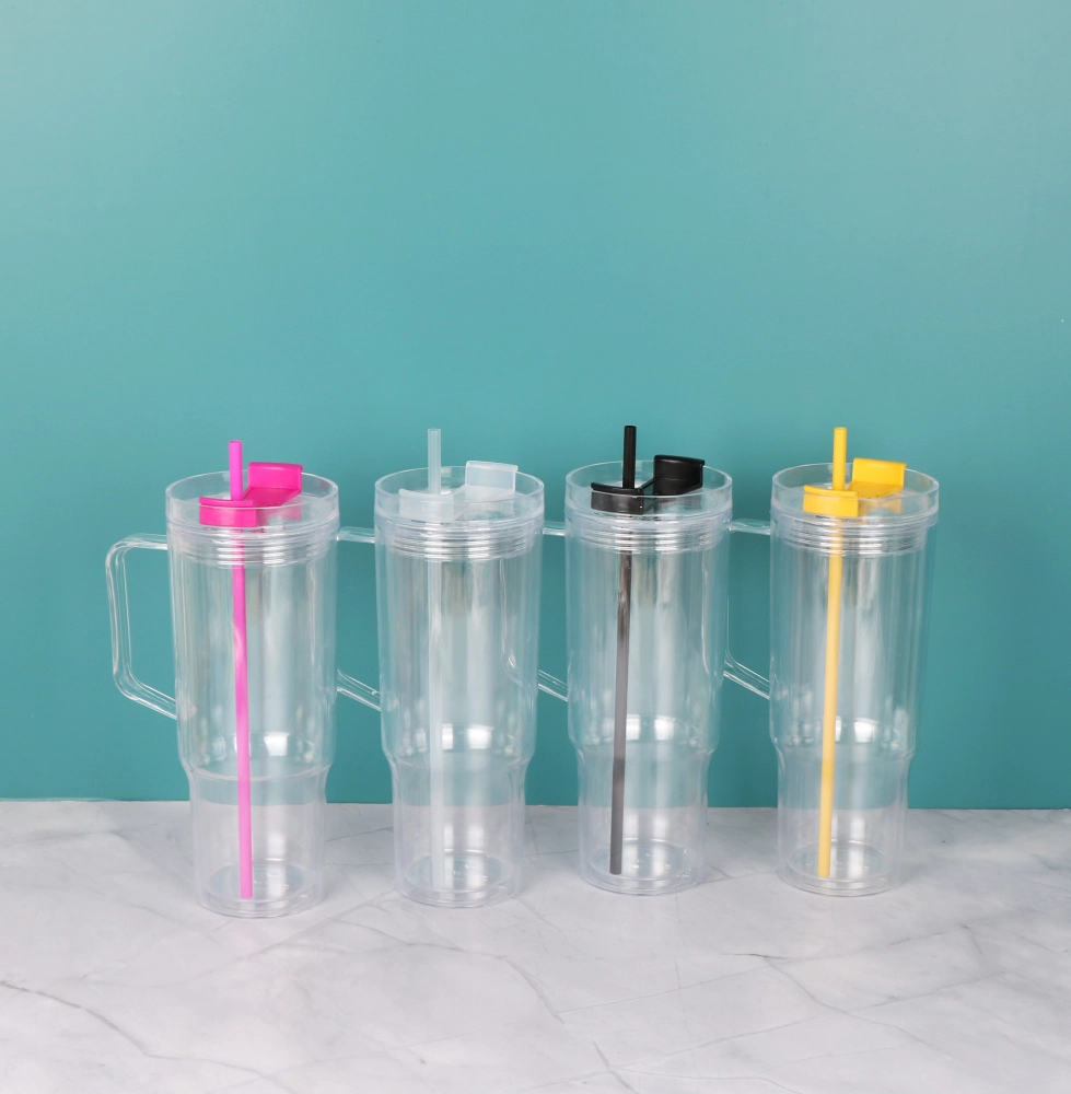 40oz-clear-acrylic-plastic-snow-globe-cups-with-colored-lids-straws-display-2