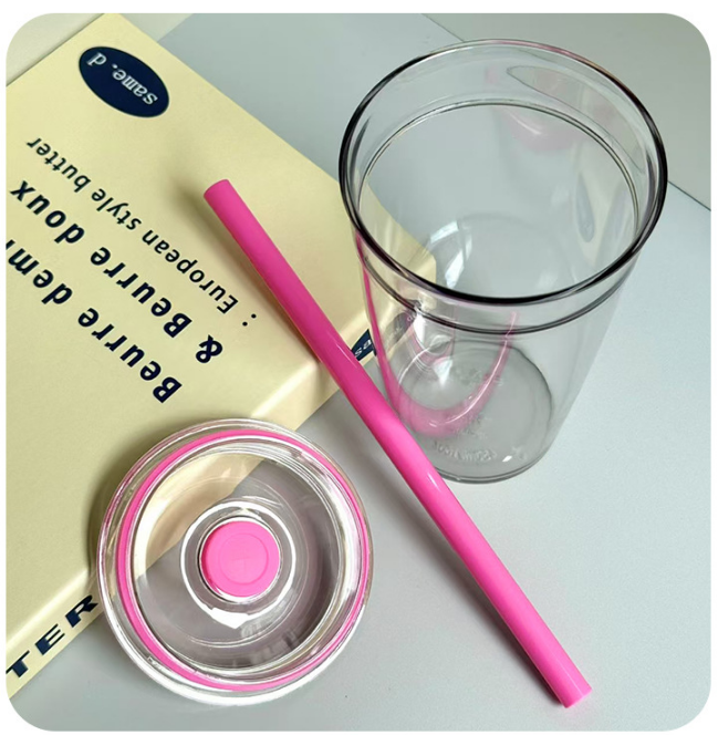 red-rose-16oz-acrylic-plastic-coffee-cup-single-layer-straw-cup