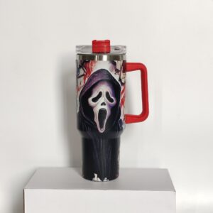 40 oz Halloween Tumbler Insulated Ghost Travel Coffee Cup