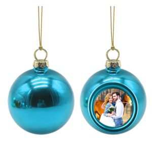 Plastic Christmas Balls Ornaments with Picture Christmas Tree Hanging Pendant
