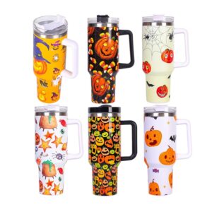 40oz Stainless Steel Tumblers with Handle for Halloween