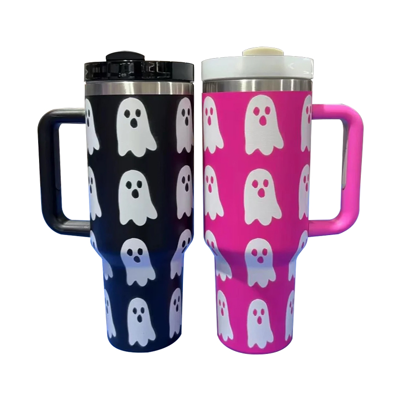 40oz Ghost Tumblers with Handle for Halloween