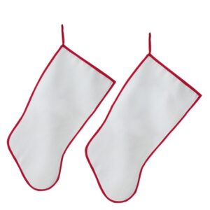 Sublimation Canvas Santa Sacks Socks Hanging Ornaments