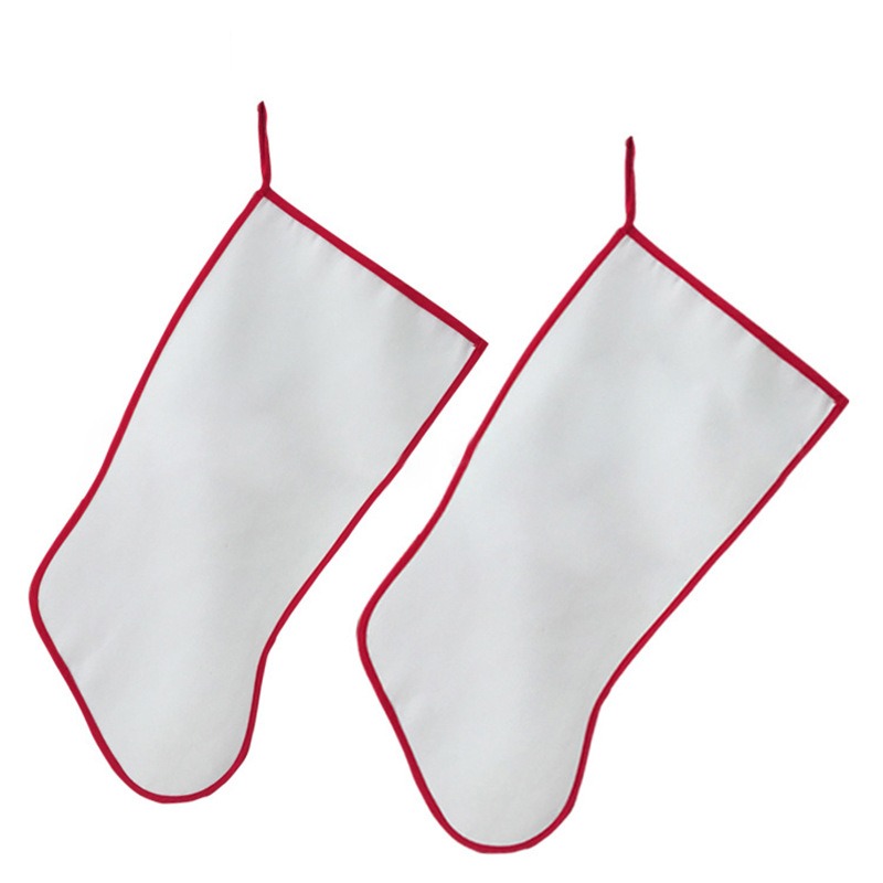 Sublimation Canvas Santa Sacks Socks Hanging Ornaments