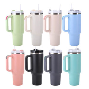 H2.0 40oz Powder Coated Travel Mug Car Cup Mixed Colors