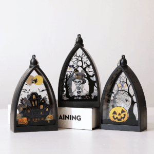 Halloween Skull Pumpkin Castle Decorative Lanterns Desk Decor