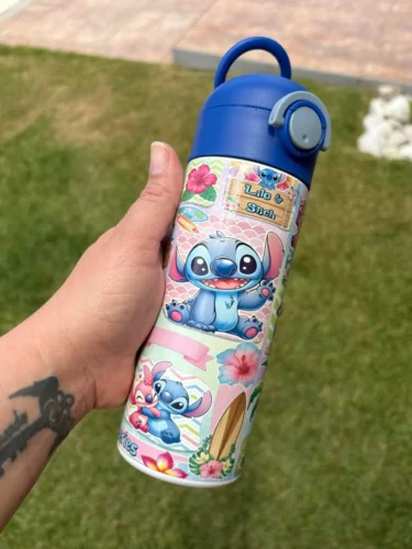 12oz Sublimation Flip Top Tumblers Kids Milk Cup Stainless Steel Water Bottle photo review