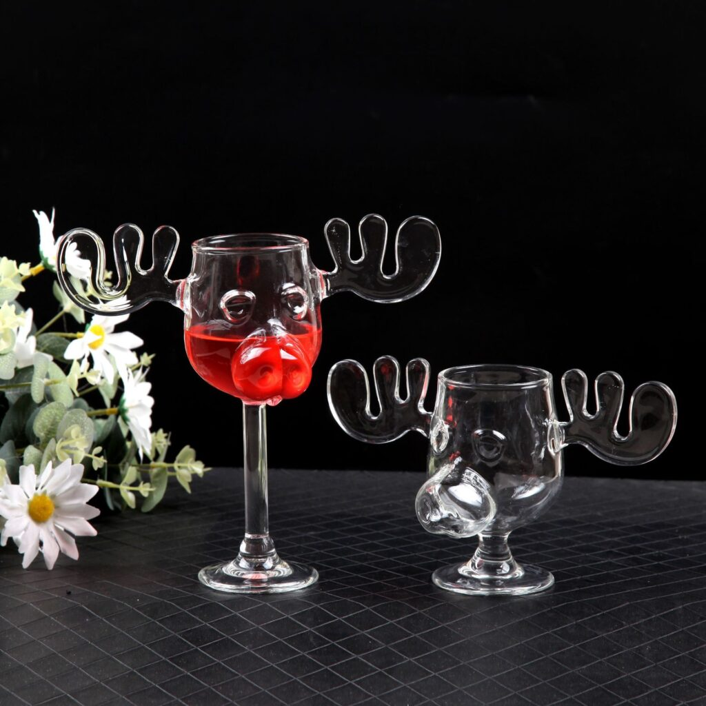 24pcs Christmas Vacation Moose Mug 8oz Glass Cup 270ml