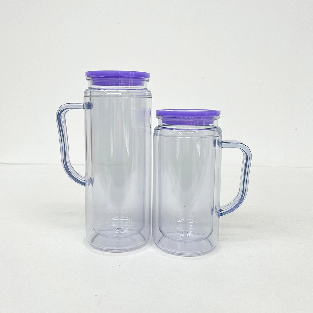 purple-lid-16/20oz-pre-drilled-snow-globe-plastic-mug-with-handle