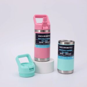 display-of-12oz-kids-yeti-style-water-bottles-with-flip-straw-lids-for-laser-engraving