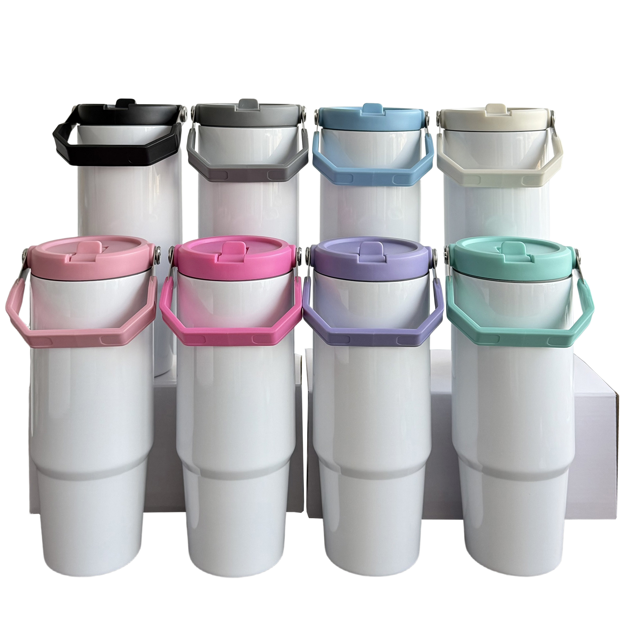 30oz-sublimation-tumblers-stainless-steel-water-bottle-with-colored-flip-top-lid