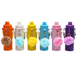 18oz-powder-coated-water-bottles-with-portable-carrying-strap-and-key-pendant