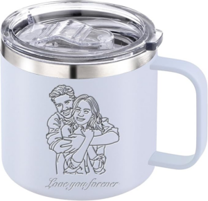 14oz Colored Coffee Mug with Handle for Laser Engraving