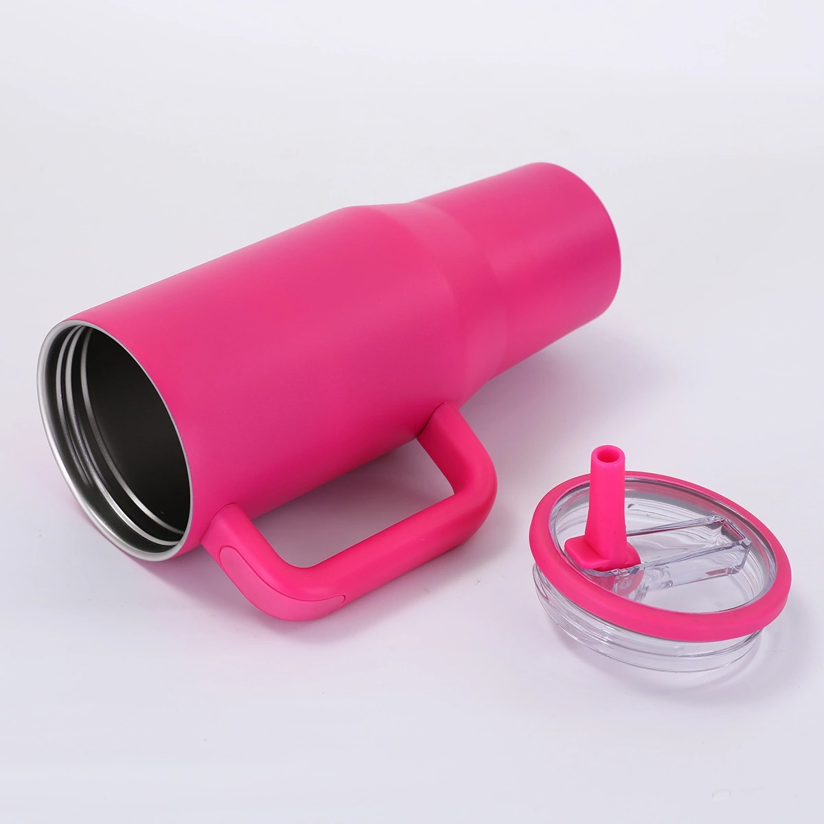 pink-40oz-powder-coated-tumblers-with-handle-for-laser-engraving-display