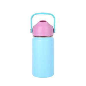 cyan-12oz-stainless-steel-kids-tumbler-water-bottle-with-portable-handle-lid