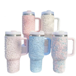40oz-colored-stainless-steel-pearls-tumbler-water-bottle-with-handle