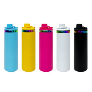 20oz Rainbow Plated Powder Coated Sports Water Bottle with Portable Handle 25pcs