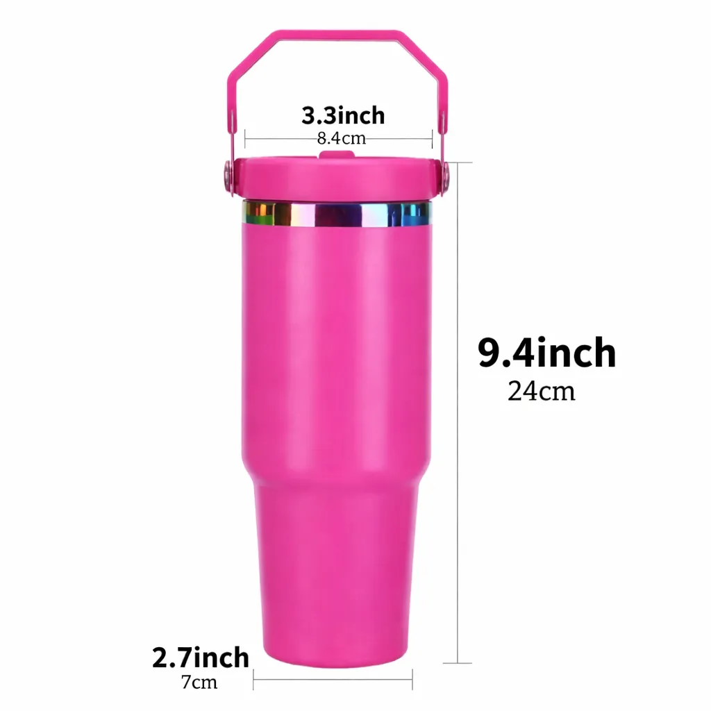 size-of-red-rose-30oz-gold-rainbow-plated-tumbler-with-portable-handle