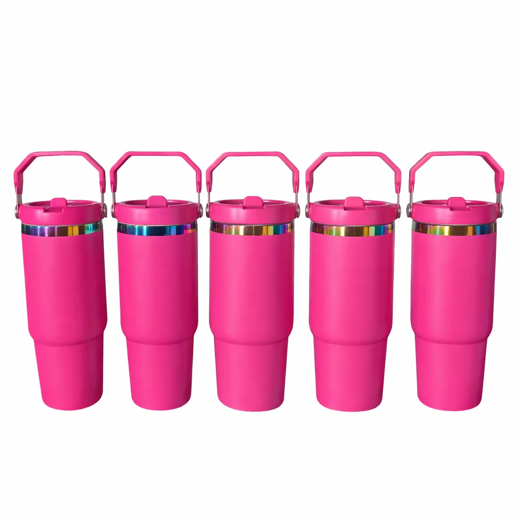 display-of-red-rose-30oz-gold-rainbow-plated-tumbler-with-portable-handle