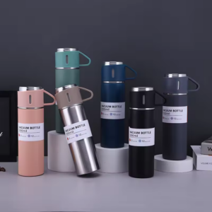 vacuum-flask-thermos-mug-gift-sets-insulated-water-bottle-with-3-lids