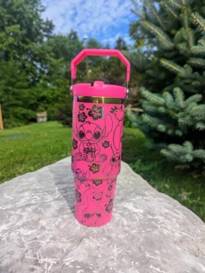 red-rose-30oz-gold-rainbow-plated-tumbler-with-portable-handle-real-shots-2