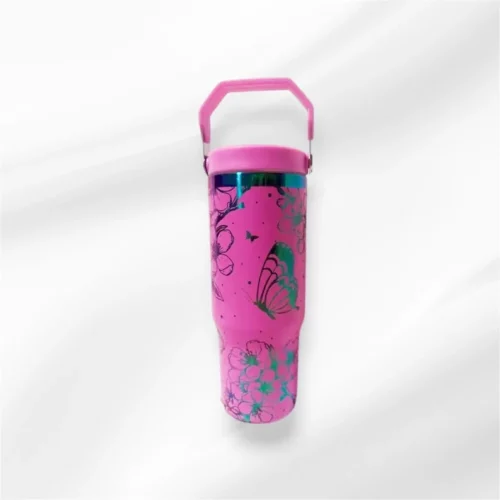 20pcs Red Rose 30oz Gold Rainbow Plated Tumbler with Portable Handle photo review