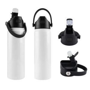 white-22oz-white-sublimation-water-bottles-&-colorful-powder-coated-tumblers-display