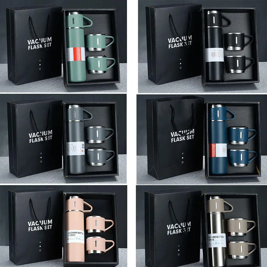 color-options-of-vacuum-flask-thermos-mug-gift-sets-insulated-water-bottle-with-3-lids