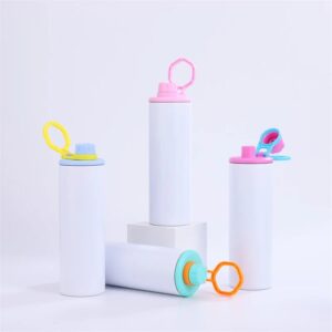 20oz-blank-sublimation-skinny-water-bottles-with-colorful-handle-lids-display-4