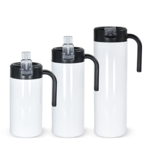 12/15/20 oz Stainless Steel Sublimation Skinny Tumbler with Screw and Handle Lid 25pcs