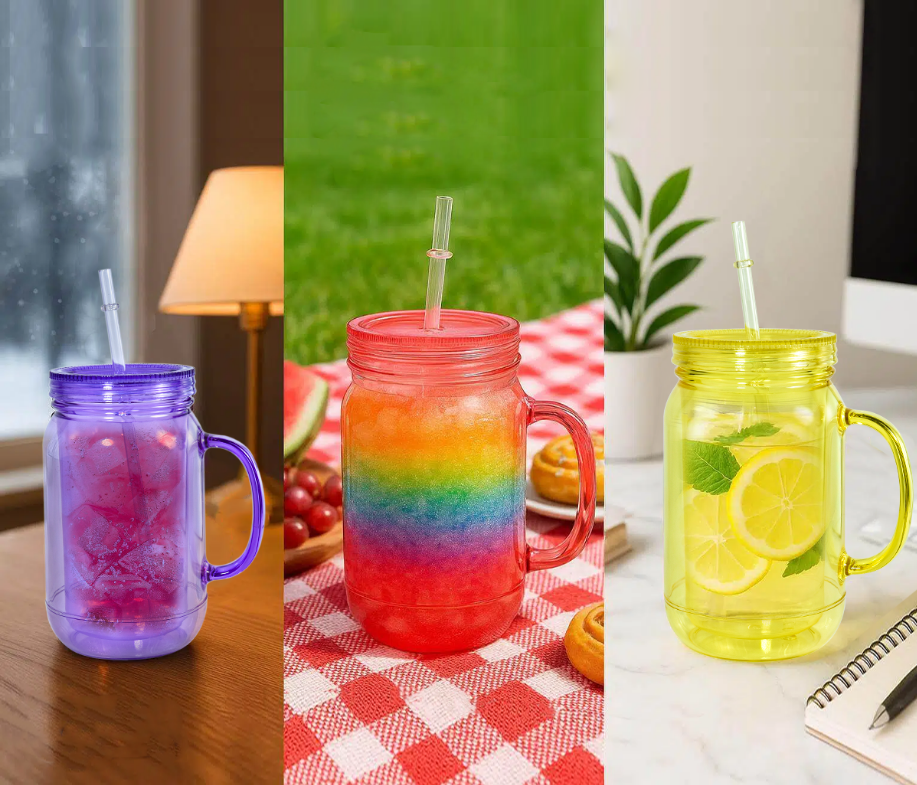 20oz-colored-snow-globe-plastic-mason-jar-with-handle-display