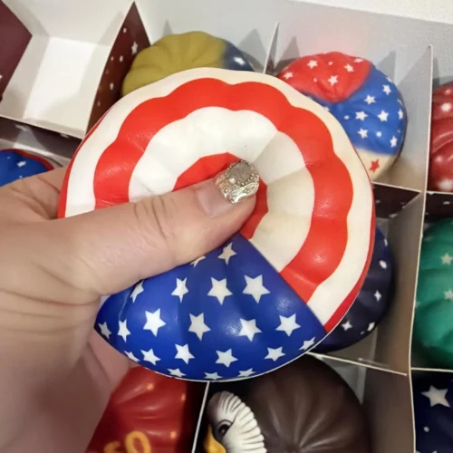 USA Themed Squishy Dumplings American Liberty Stress Relief Toy 72pcs photo review