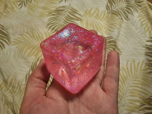 Glitter Squishy Ice Cube Fidget Toy Stress Relief 50pcs photo review