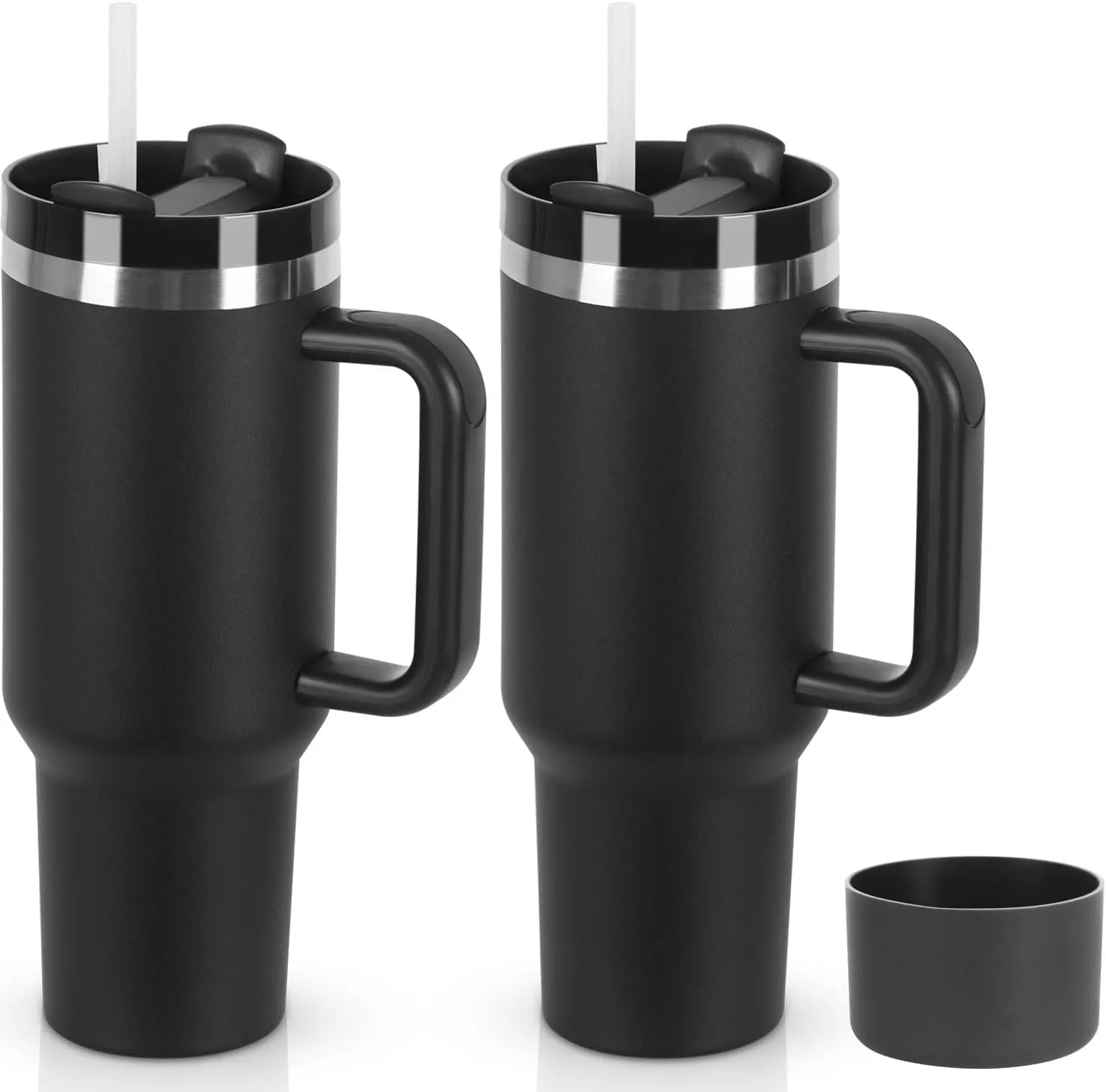 40oz-black-powder-coated-travel-mug-car-cup-display