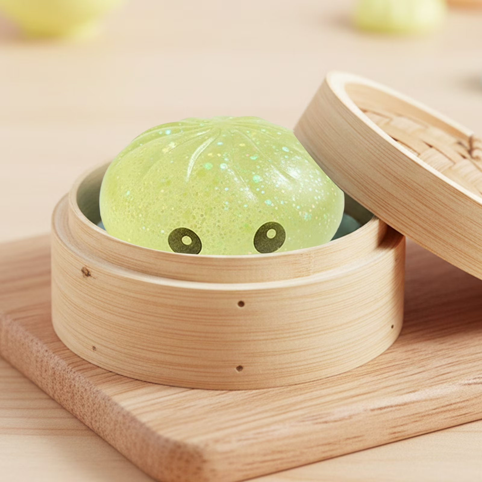 yellow-squishy-glitter-dumpling-sensory-stress-relief-toys