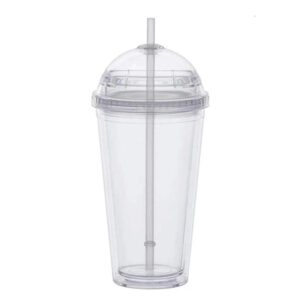 20oz Acrylic Snow Globe Tumbler Cup with Dome Lid & Straw