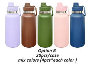 32oz-powder-coated -water-bottle-with-portable-drinking-spout-lid-color-options-1