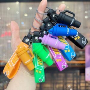 Soft Silicone Sports Tumbler Keychain Pendant Wholesale 50pcs
