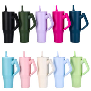 32 oz 40 oz Powder Coated Tumblers with Rotatable Handle 20/25pcs