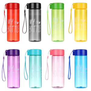 500ml Portable Plastic Water Bottle Transparent Coffee Juice Cup 100pcs