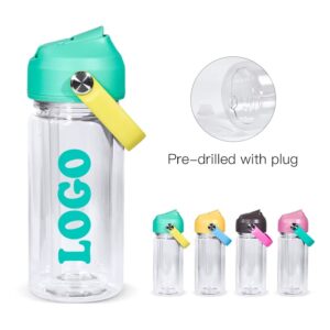 10oz Acrylic Plastic Snow Globe Cups with Lids - Pre-drilled Hole 10oz-acrylic-plastic-snow-globe-cups-with-colored-portable-lid-predrilled-hole