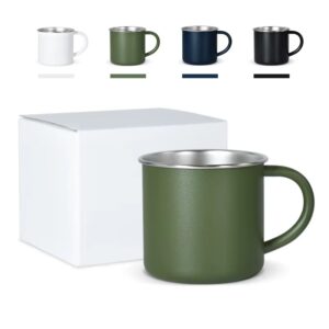 400ml Single Wall Stainless Steel Powder Coated Coffee Mug 50pcs