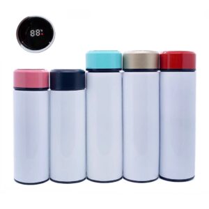 300/500ml Sublimation Blank Flask Water Bottle with Temperature Display 50pcs