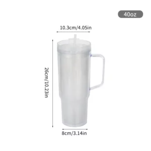 Glow In The Dark 40oz Snow Globe Plastic Cups with Handle