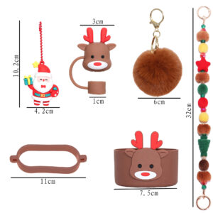 Christmas Stanley Tumbler With Straw & Accessory Set Christmas Stanley Tumbler With Straw & Accessory Set